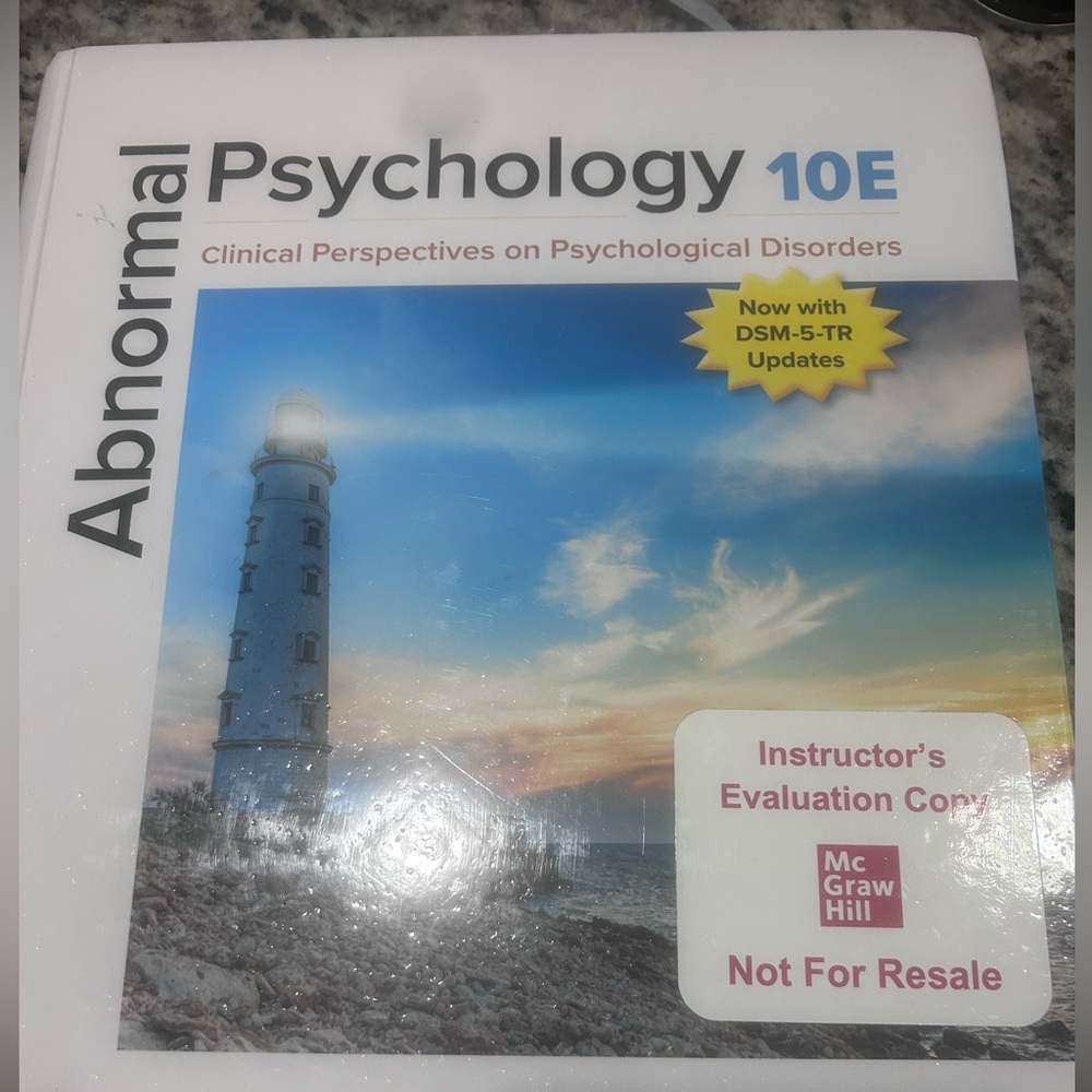 Abnormal Psychology Textbook 10E